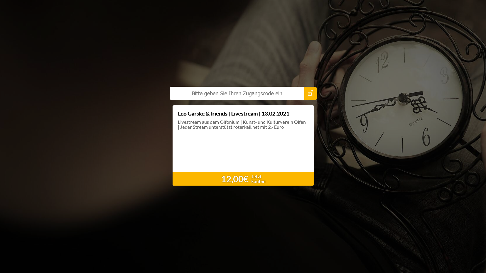 Ticket kaufen und Livestream